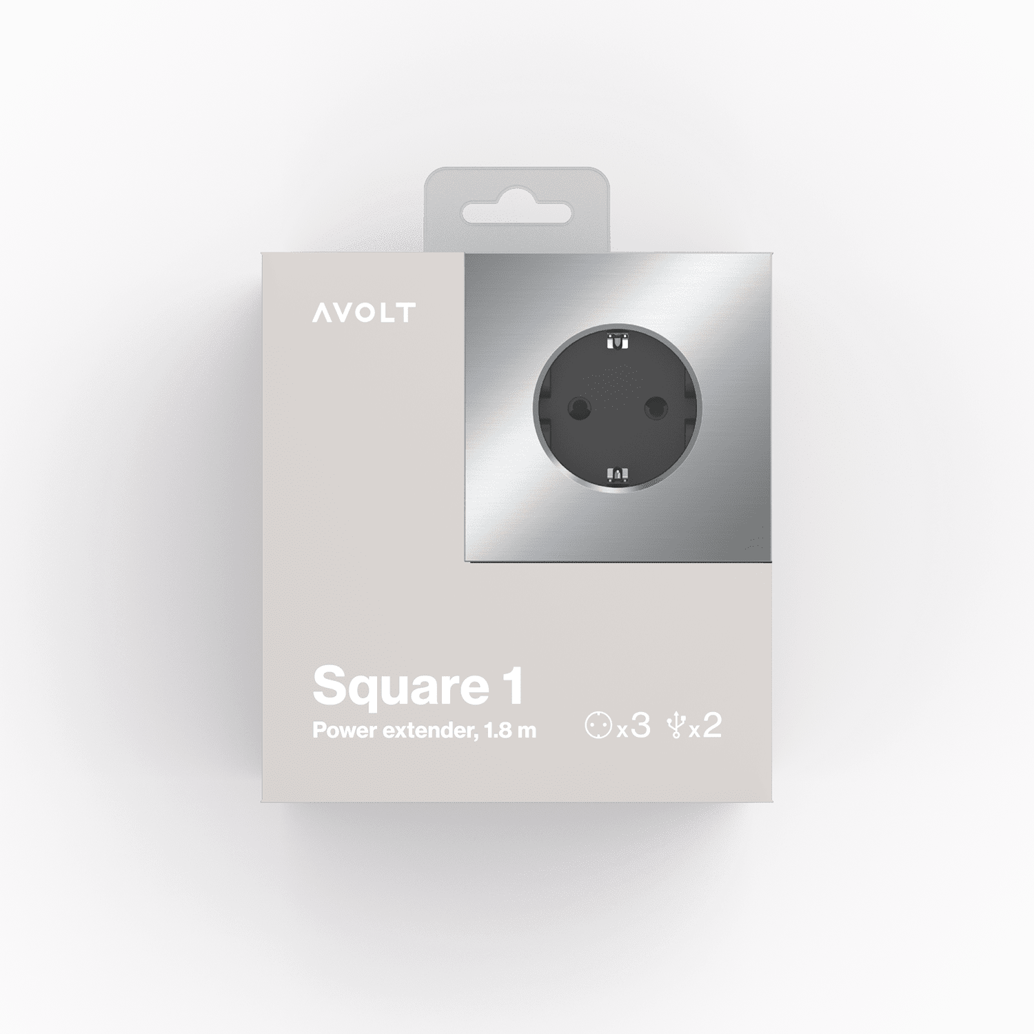 Multiprise Avolt Square 1 avec port USB Aluminium - Ze Desk